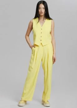 The Frankie Shop Rina Vest - Blazing Yellow