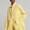 The Frankie Shop Riviera Oversized Shirt - Yellow Stripe CLOTHING
