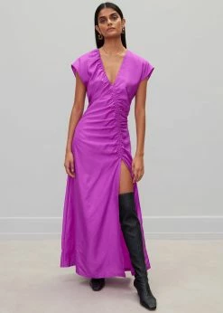 Róhe Dorinde Dress - Electric Purple CLOTHING