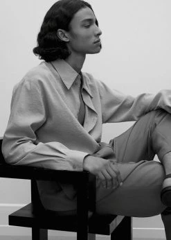 Róhe Gintare Unisex Blouse - Light Grey