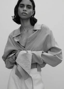 Róhe Gintare Unisex Blouse - Light Grey