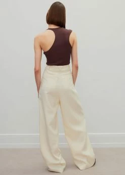 Róhe Liz Asymmetric Tank Top - Pure Chocolate