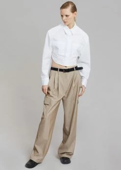 Stage CLOTHING Romi Shoulder Padded Shirt - White