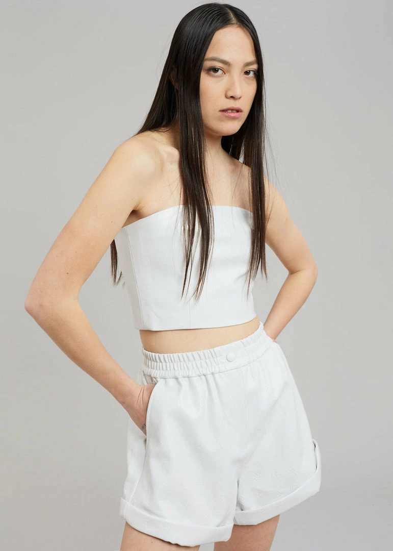 Best Pirce π CLOTHING ROTATE Belina Faux Leather Shorts - Bright White π 6 CLOTHING ROTATE Belina Faux Leather Shorts - Bright White