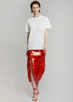 ROTATE Caitlin Skirt - Mandarin Red