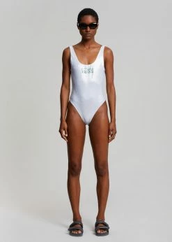 CLOTHING ROTATE Cismione Bathing Suit - Silver