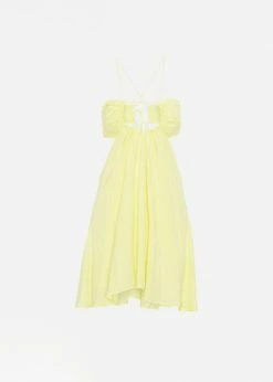 ROTATE Nanna Dress - Elfin Yellow CLOTHING