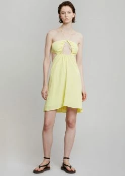 ROTATE Nanna Dress - Elfin Yellow CLOTHING