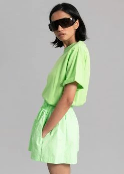 Another J Rue Gym Shorts - Lime CLOTHING