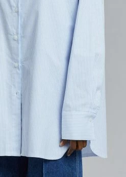 The Frankie Shop CLOTHING Ryker Shirt - Blue Stripe