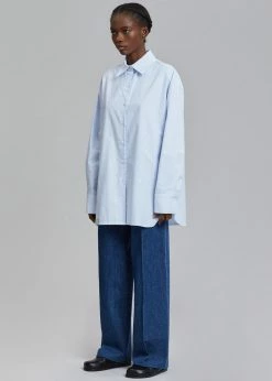 The Frankie Shop CLOTHING Ryker Shirt - Blue Stripe