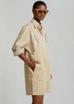 Arc En Ciel Saiah Short Overalls - Beige