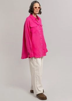 The Frankie Shop Sam Shirt - Fuchsia CLOTHING