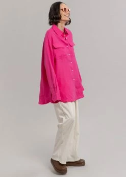 The Frankie Shop Sam Shirt - Fuchsia CLOTHING