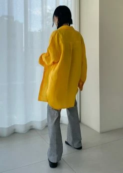 The Frankie Shop CLOTHING Sam Shirt - Gold Yellow