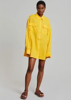 The Frankie Shop CLOTHING Sam Shirt - Gold Yellow