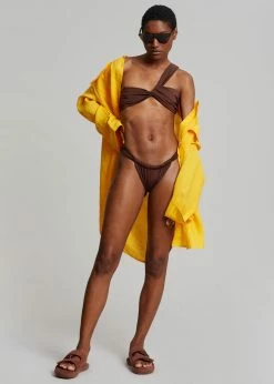 The Frankie Shop CLOTHING Sam Shirt - Gold Yellow