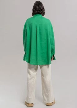 Promo π The Frankie Shop Sam π Shirt - Kelly Green CLOTHING π₯ 12 The Frankie Shop Sam Shirt - Kelly Green CLOTHING