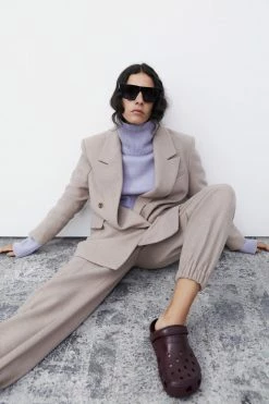 The Frankie Shop Samara Suit Joggers - Mocha CLOTHING