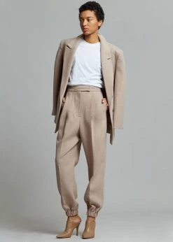 The Frankie Shop Samara Suit Joggers - Mocha CLOTHING