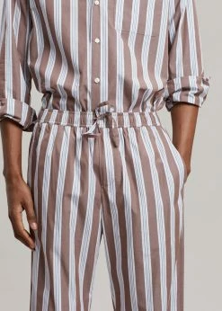 Samsoe Samsøe & Samsøe Devon Trousers - Brown Stripe