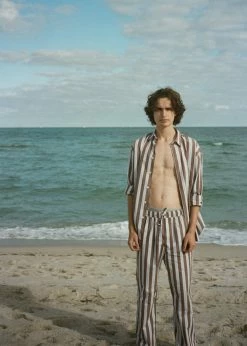 Samsoe Samsøe & Samsøe Devon Trousers - Brown Stripe