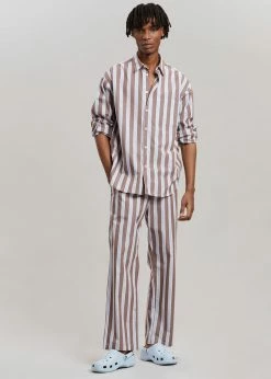 Samsoe Samsøe & Samsøe Devon Trousers - Brown Stripe