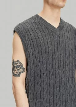 Samsoe Samsøe & Samsøe Kenly Knit Vest - Dark Grey Mel.