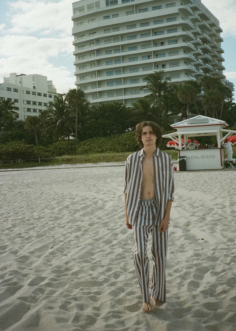 Best Sale ❤️ Samsoe Men Samsøe & Samsøe Marley 👕 Shirt - Brown Stripe ✨ 3 Samsoe Men Samsøe & Samsøe Marley Shirt - Brown Stripe