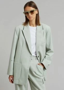 The Frankie Shop Samson Blazer - Mint CLOTHING