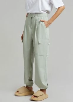 The Frankie Shop Samson Cargo Pants - Mint