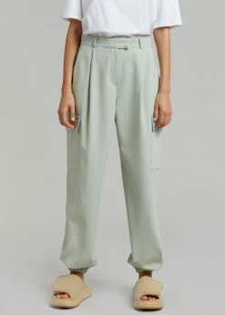 The Frankie Shop Samson Cargo Pants - Mint