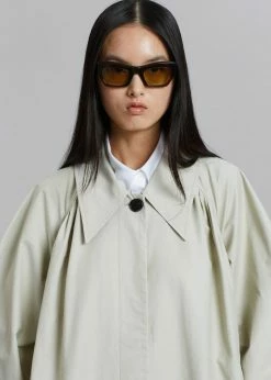 The Frankie Shop CLOTHING Santa Trench Coat - Pale Khaki
