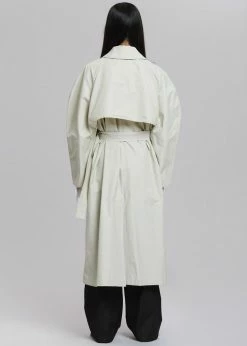 The Frankie Shop CLOTHING Santa Trench Coat - Pale Khaki