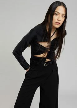 Sid Neigum Cutout Tension Blouse - Black