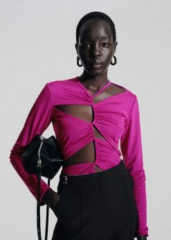 Sid Neigum Cutout Tension Blouse - Purple