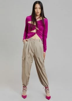 Sid Neigum Cutout Tension Blouse - Purple