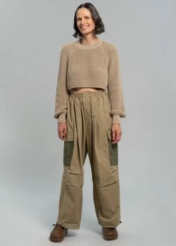 The Frankie Shop Stu Colorblock Cargo Pants - Beige Combo