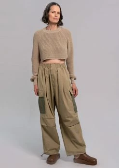 The Frankie Shop Stu Colorblock Cargo Pants - Beige Combo