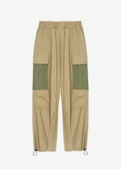 The Frankie Shop Stu Colorblock Cargo Pants - Beige Combo