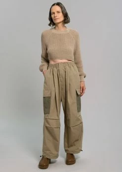 The Frankie Shop Stu Colorblock Cargo Pants - Beige Combo