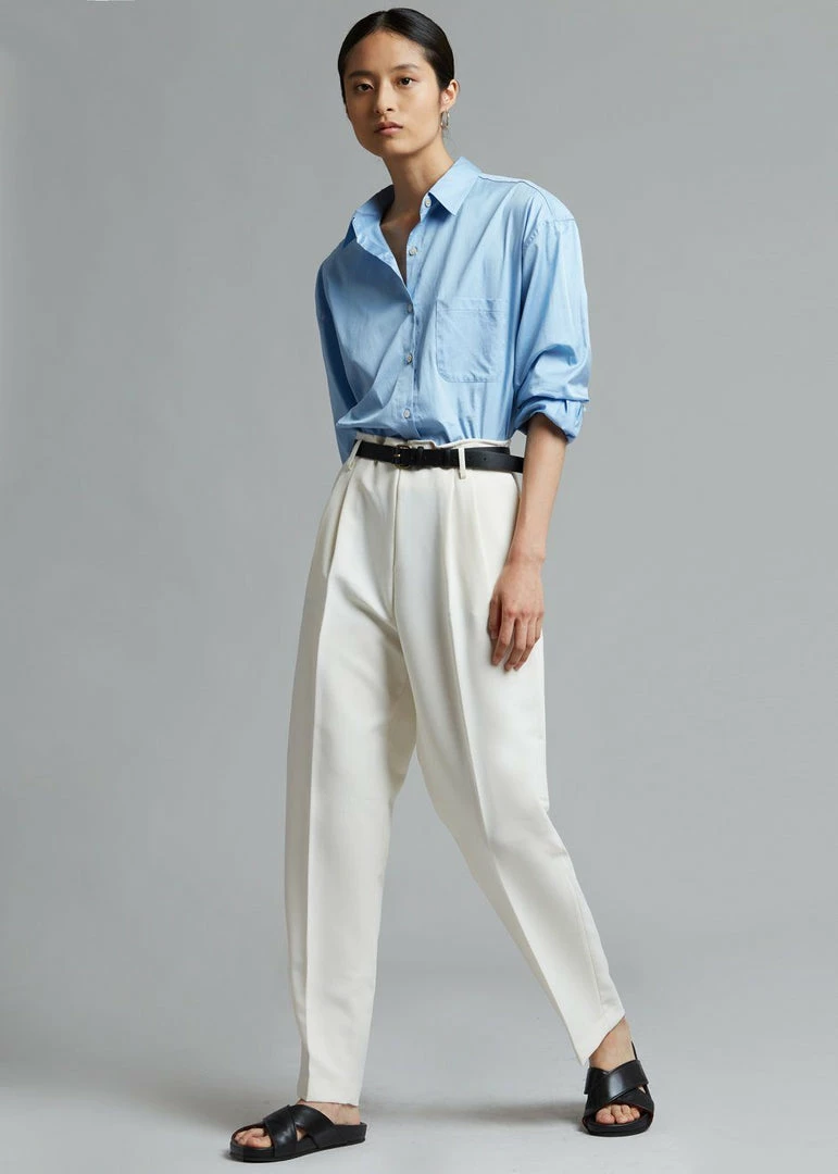 Outlet π The Frankie Shop CLOTHING Svea Tapered Trousers - Vanilla βοΈ 9 The Frankie Shop CLOTHING Svea Tapered Trousers - Vanilla