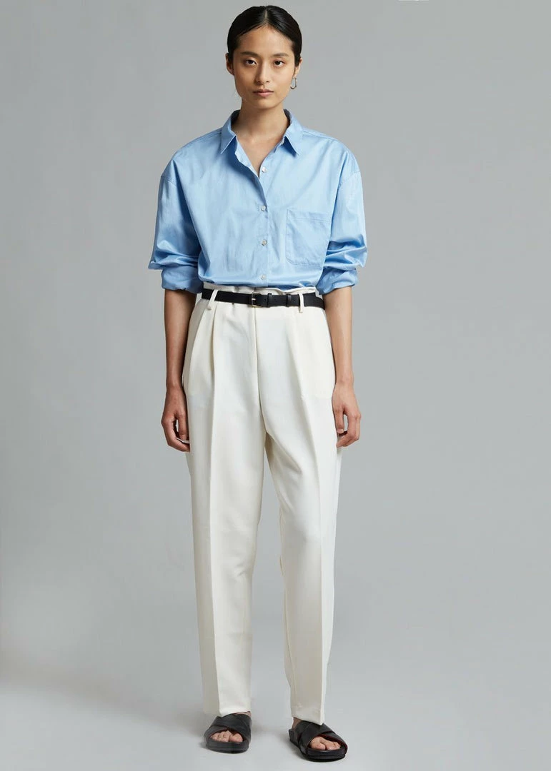 Outlet π The Frankie Shop CLOTHING Svea Tapered Trousers - Vanilla βοΈ 10 The Frankie Shop CLOTHING Svea Tapered Trousers - Vanilla