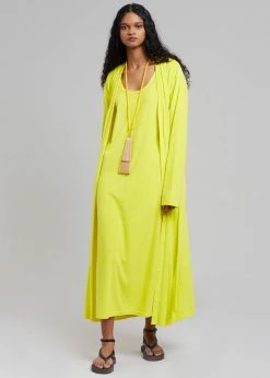 The Frankie Shop Taka Terry Duster Cardigan - Yellow CLOTHING