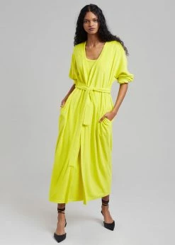 The Frankie Shop Taka Terry Duster Cardigan - Yellow CLOTHING
