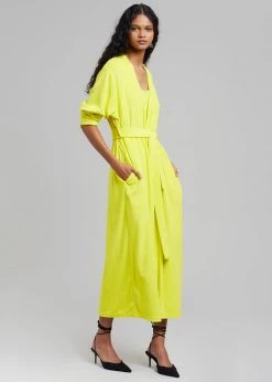 The Frankie Shop Taka Terry Duster Cardigan - Yellow CLOTHING