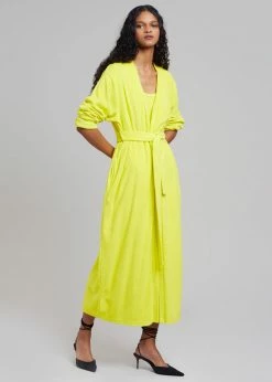 The Frankie Shop Taka Terry Duster Cardigan - Yellow CLOTHING