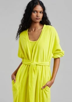 The Frankie Shop Taka Terry Duster Cardigan - Yellow CLOTHING