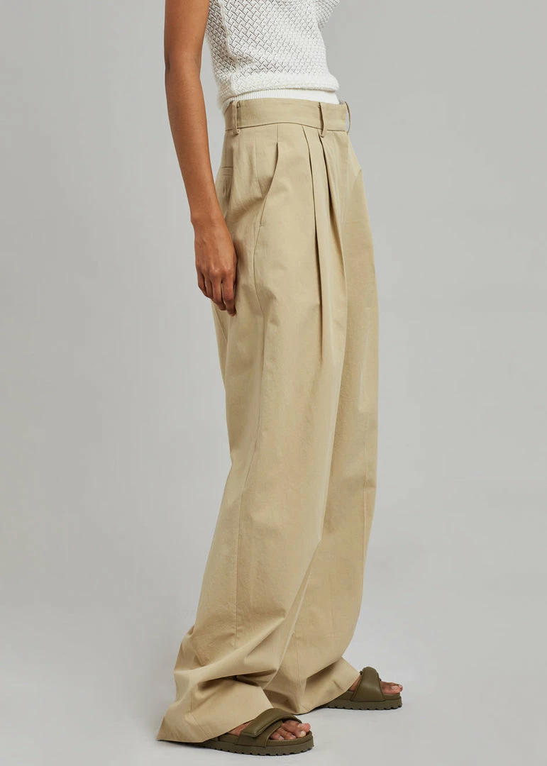 Cheap π The Frankie Shop Tansy Cotton Pants - Camel β€οΈ 4 The Frankie Shop Tansy Cotton Pants - Camel