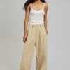 The Frankie Shop Tansy Cotton Pants - Camel